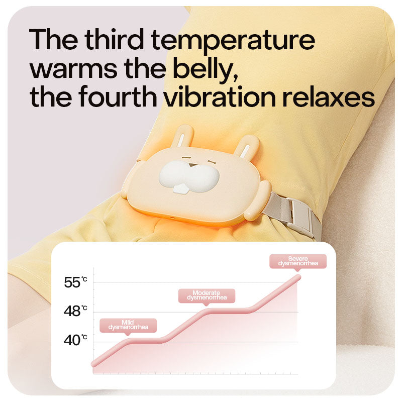 PGG Heating Abdominal Belt for Menstrual Cramps Relief – Adjustable Warm Compress with Vibration Massage, Pain Relief for Stomach and Back, Soothes Cramps, Improves Circulation, Portable and Rechargeable Design for Comfort Anytime